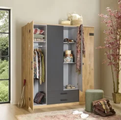 Kledingkast Stratum Naturel - 180x199x58 cm
