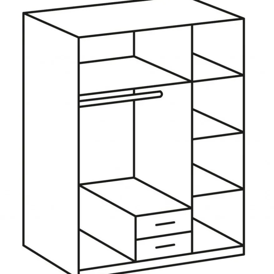 Kledingkast Stratum Naturel - 135x199x58 cm