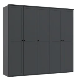 Kledingkast Tudela Donkergrijs - 225x210x58 cm
