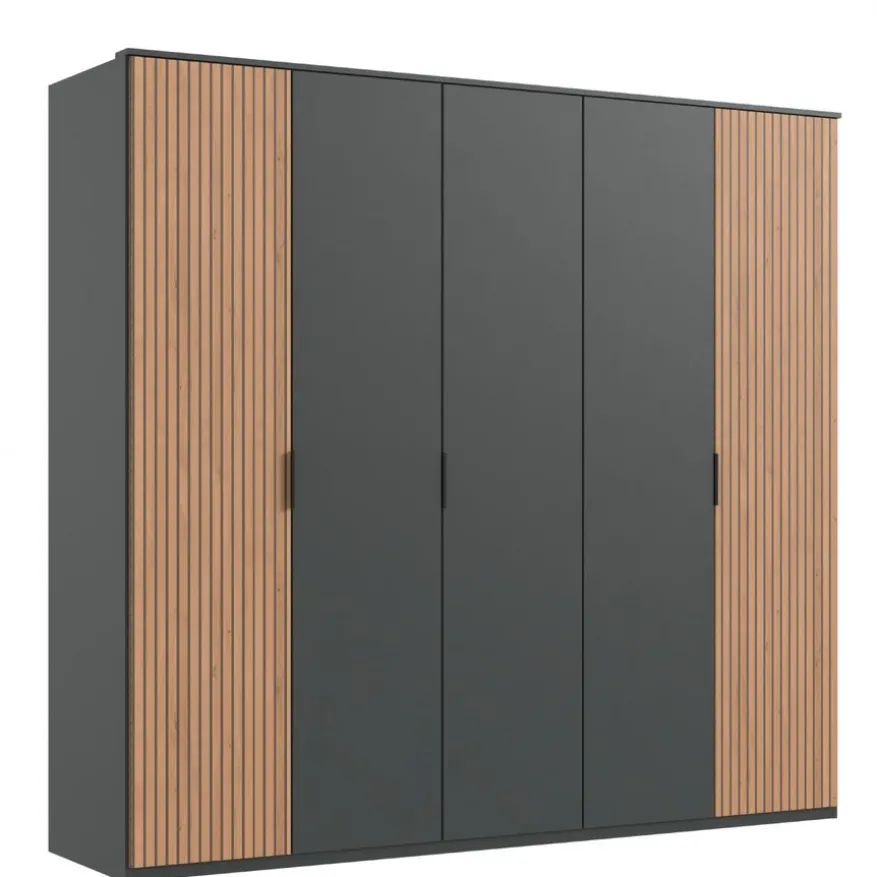 Kledingkast Veghel Donkergrijs - 225x210x58 cm