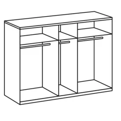 Kledingkast Veghel Wit - 225x210x58 cm