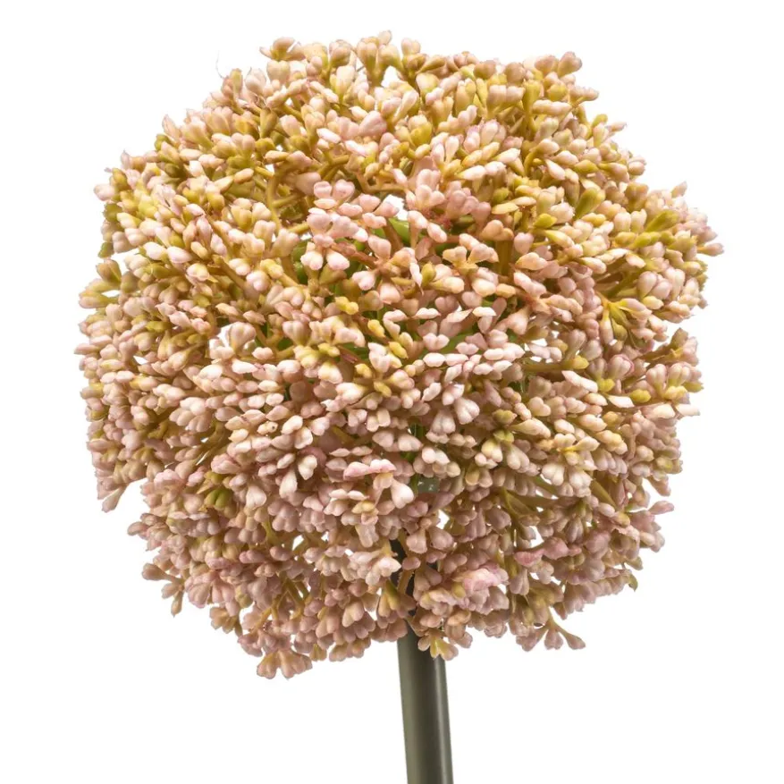 Kunstbloem Allium Zalmroze - 74 cm