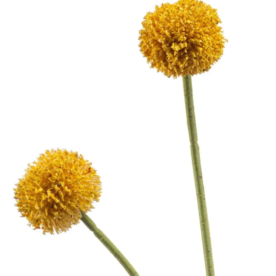 Kunstbloem Craspedia Oker - 69 cm