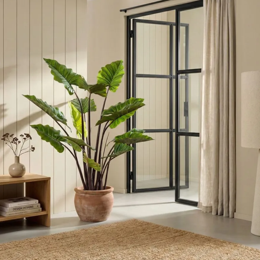 Kunstplant Colocasia Groen - 130 cm hoog