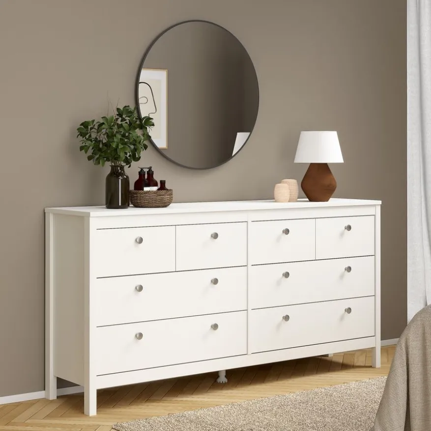 Ladekast Dallas Wit - 160x80x39 cm