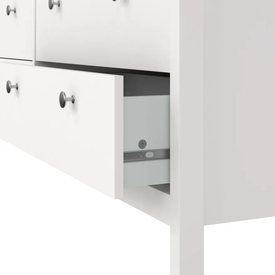 Ladekast Dallas Wit - 160x80x39 cm