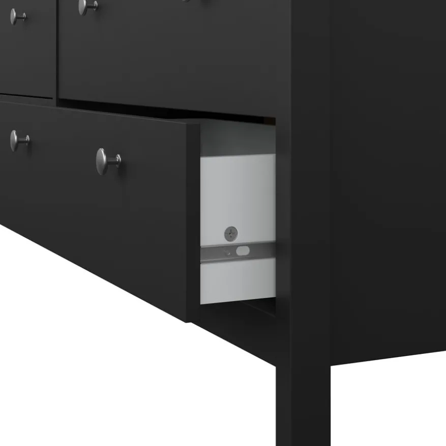 Ladekast Dallas Zwart - 160x80x39 cm