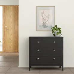 Ladekast Dallas Zwart - 84x80x39 cm
