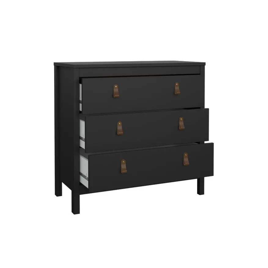 Ladekast Dallas Zwart - 84x80x39 cm