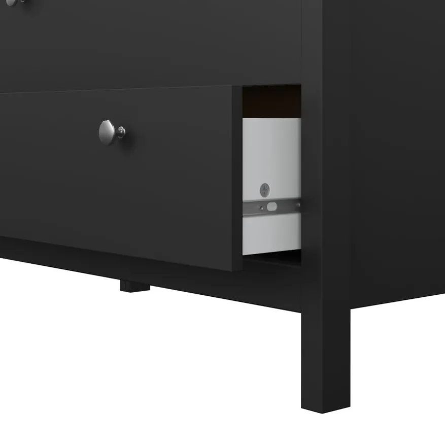Ladekast Dallas Zwart - 84x80x39 cm