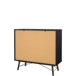 Ladekast Denver Zwart / Walnoot - 102x95x40 cm
