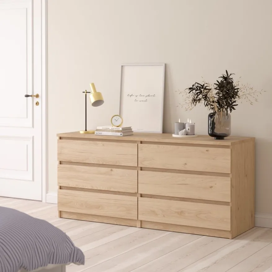 Ladekast Luna Eiken - 154x71x50 cm