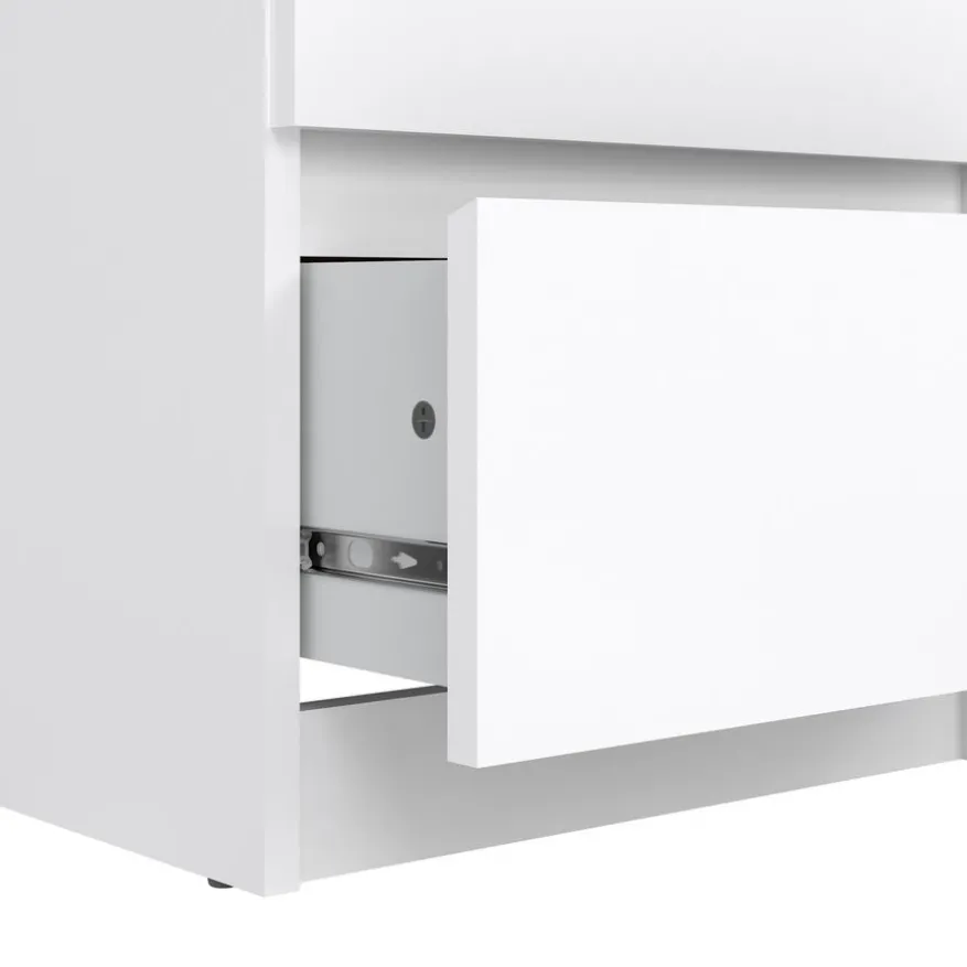 Ladekast Luna Hoogglans Wit - 41x112x50 cm
