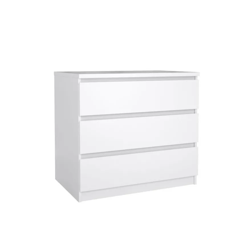 Ladekast Luna Hoogglans Wit - 77x71x50 cm