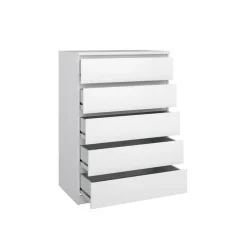 Ladekast Luna Hoogglans Wit - 77x112x50 cm