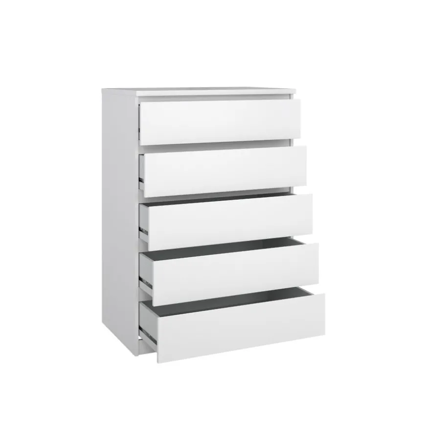 Ladekast Luna Hoogglans Wit - 77x112x50 cm