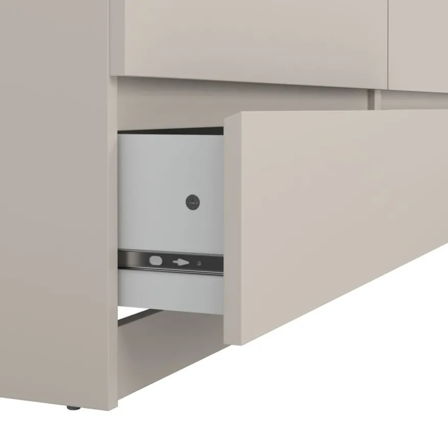 Ladekast Luna Taupe / Eiken - 154x71x50 cm
