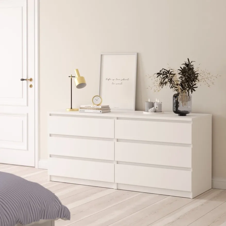 Ladekast Luna Wit - 154x71x50 cm