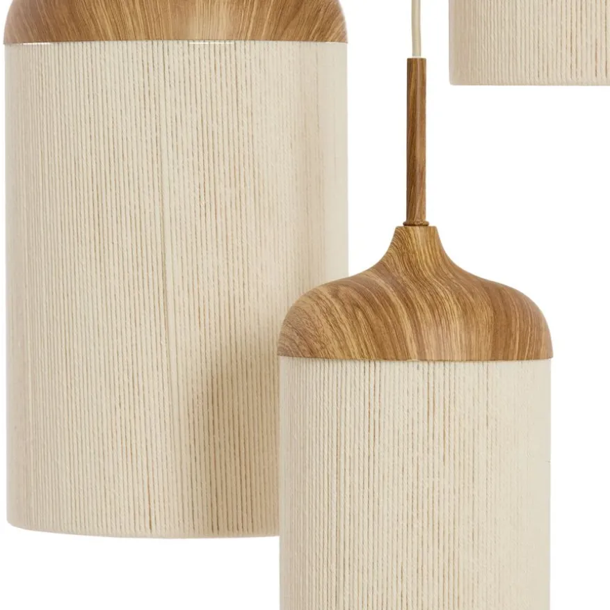 Light & Living Hanglamp Danialo Naturel - 3 x E27 - Ø 35 cm