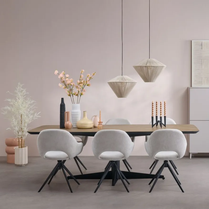 Light & Living Hanglamp Felida Crème - E27 - Ø 56 cm