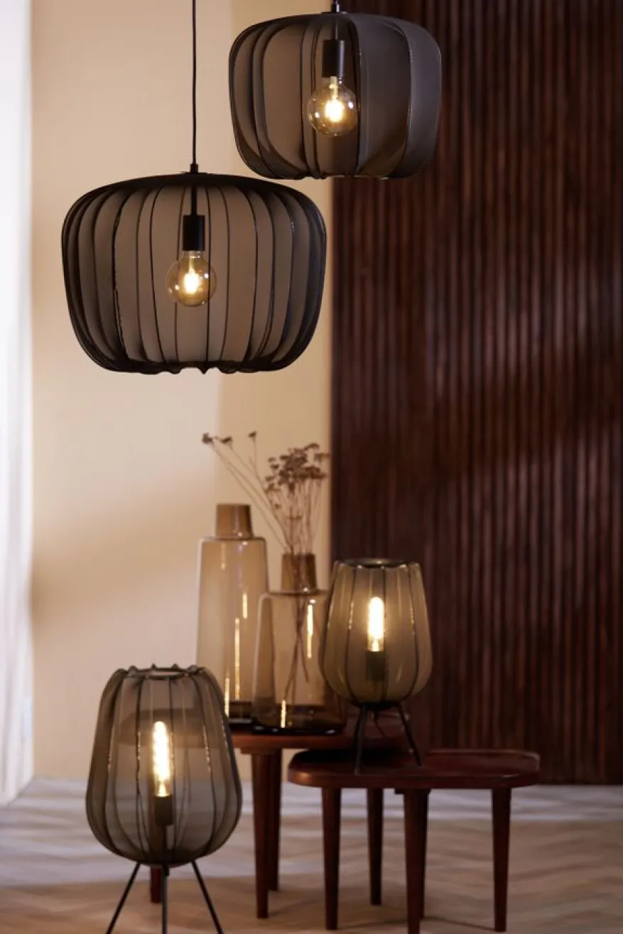 Light & Living Hanglamp Plumeria Zwart - E27 - Ø 40 cm
