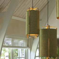 Light & Living Hanglamp Sendai Groen - E27 - Ø 37 cm