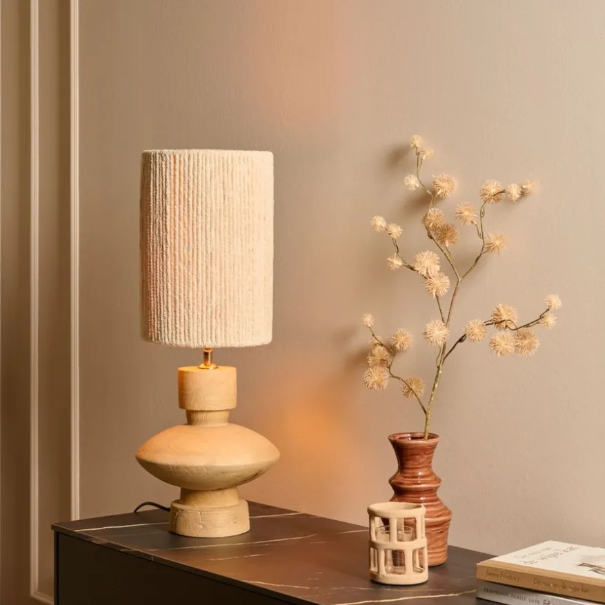 Light & Living Lampenvoet Fiera Naturel - E27 - 25 cm hoog