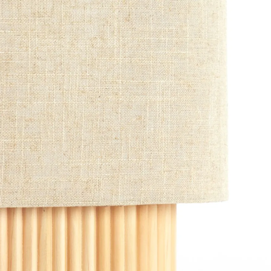 Light & Living Tafellamp Laslo Naturel - E27 - 70 cm hoog