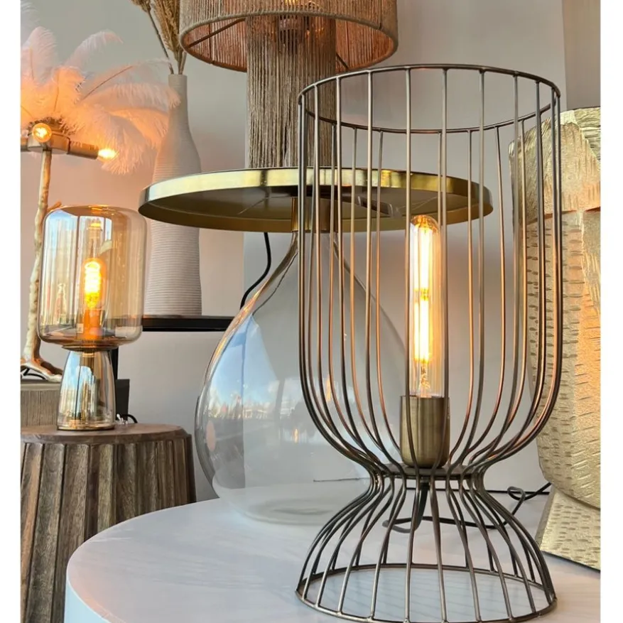 Light & Living Tafellamp Lazar Brons - E27 - 42 cm hoog