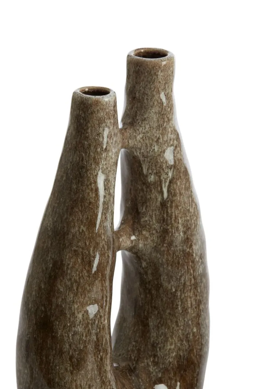 Light & Living Vaas Katha Bruin - 41 cm hoog