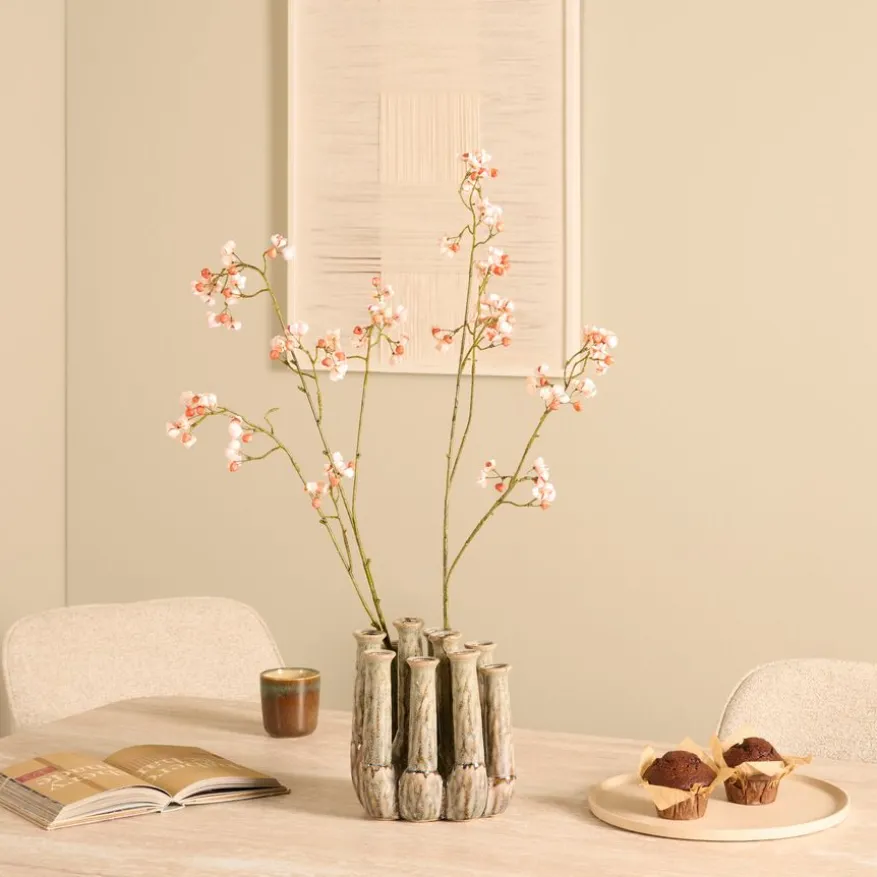 Light & Living Vaas Leanja Beige - 24 cm hoog