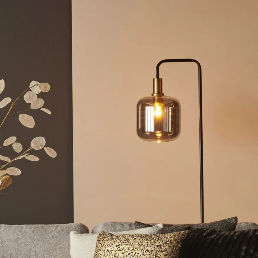 Light & Living Vloerlamp Lekar Zwart - E27 - 155 cm hoog