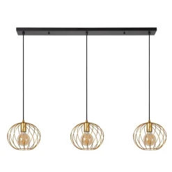 Lucide Hanglamp Danza Goud - 3 x E27 - 130 cm breed