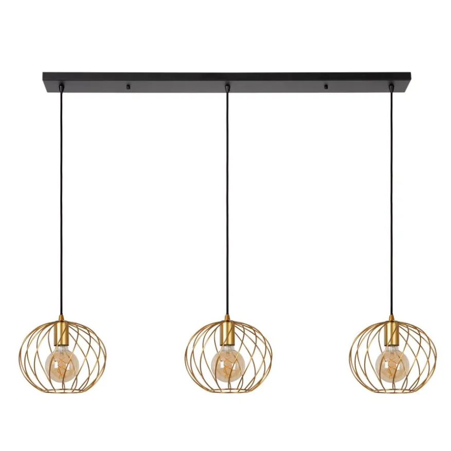 Lucide Hanglamp Danza Goud - 3 x E27 - 130 cm breed