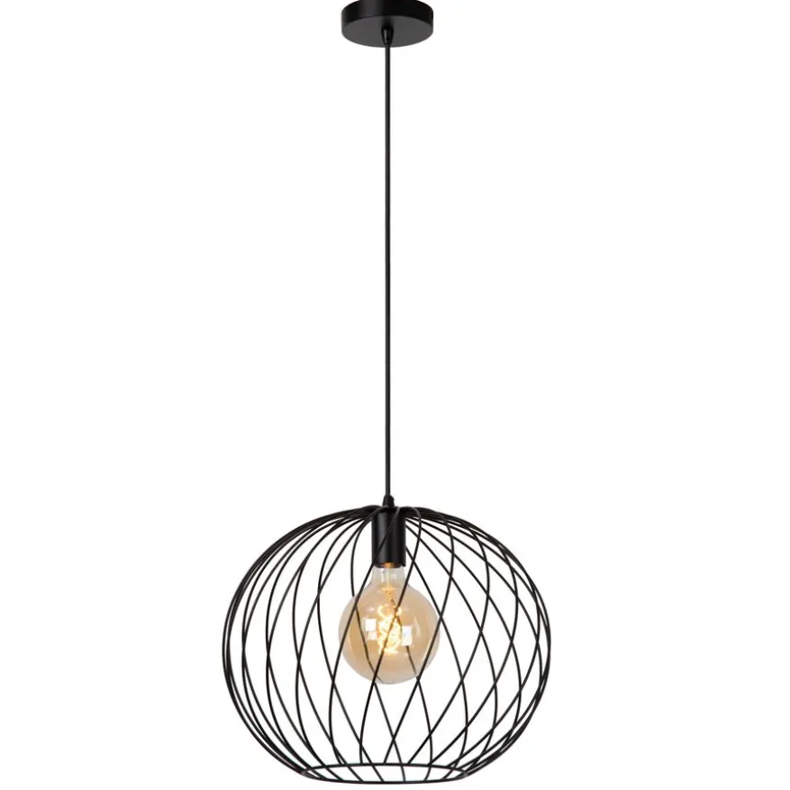 Lucide Hanglamp Danza Zwart - E27 - Ø 40 cm