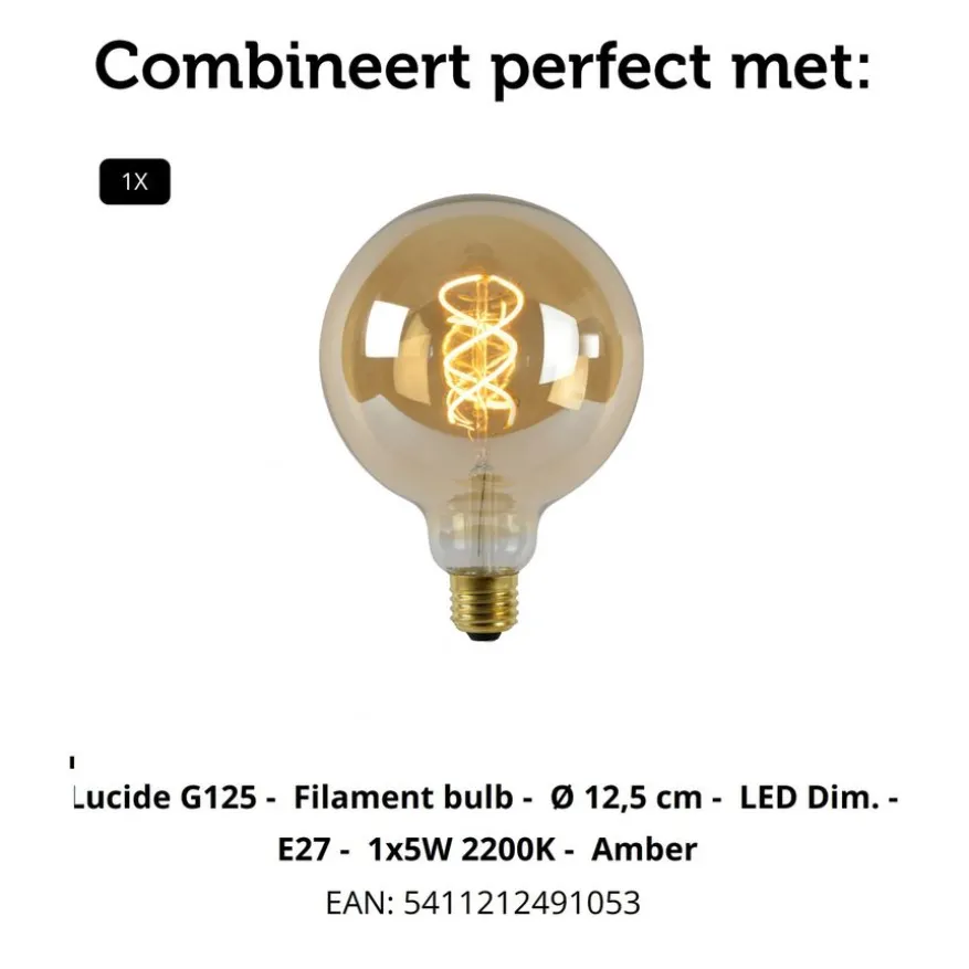 Lucide Hanglamp Danza Zwart - E27 - Ø 40 cm