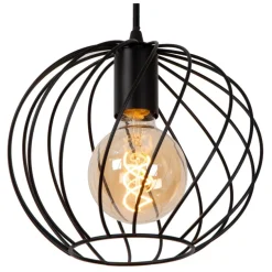 Lucide Hanglamp Danza Zwart - 3 x E27 - 130 cm breed