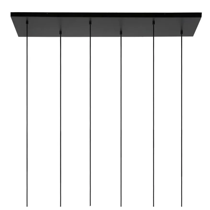 Lucide Hanglamp Joanet Zwart - 6 x E27 - 132 cm breed