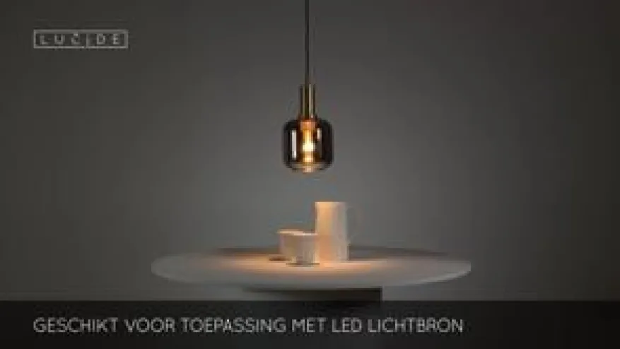 Lucide Hanglamp Joanet Zwart - E27 - Ø 16 cm