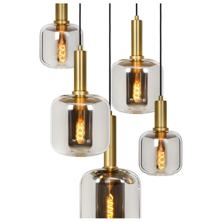 Lucide Hanglamp Joanet Zwart - 5 x E27 - Ø 66 cm