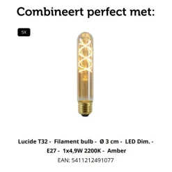 Lucide Hanglamp Joanet Zwart - 5 x E27 - Ø 66 cm