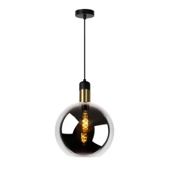 Lucide Hanglamp Julius Zwart - E27 - Ø 28 cm