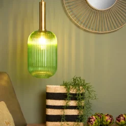 Lucide Hanglamp Maloto Groen - E27 - Ø 20 cm