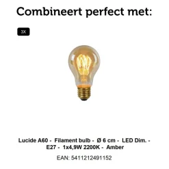 Lucide Hanglamp Maya Beige - 3 x E27 - Ø 46 cm