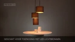 Lucide Hanglamp Maya Zwart - 3 x E27 - Ø 46 cm