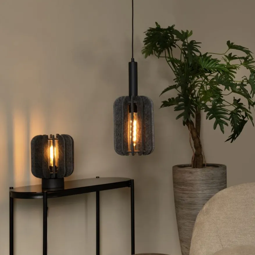 Lucide Hanglamp Rafal Grijs - E27 - Ø 20 cm