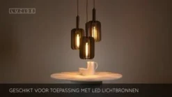 Lucide Hanglamp Rafal Grijs - 3 x E27 - Ø 50 cm