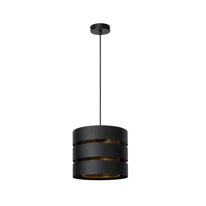 Lucide Hanglamp Rosas Zwart - E27 - Ø 26 cm