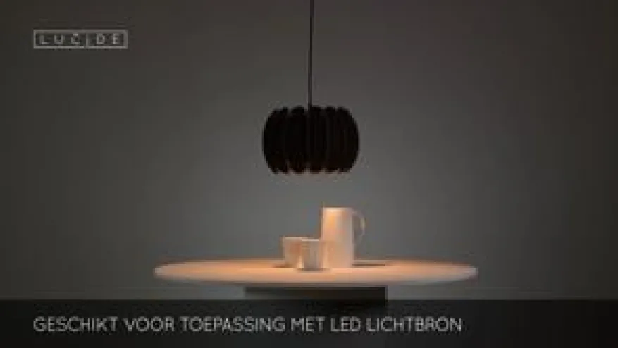 Lucide Hanglamp Spencer Zwart - E27 - Ø 30 cm