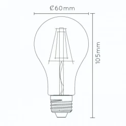 Lucide Lichtbron A60 Transparant - E27 - Ø 6 cm
